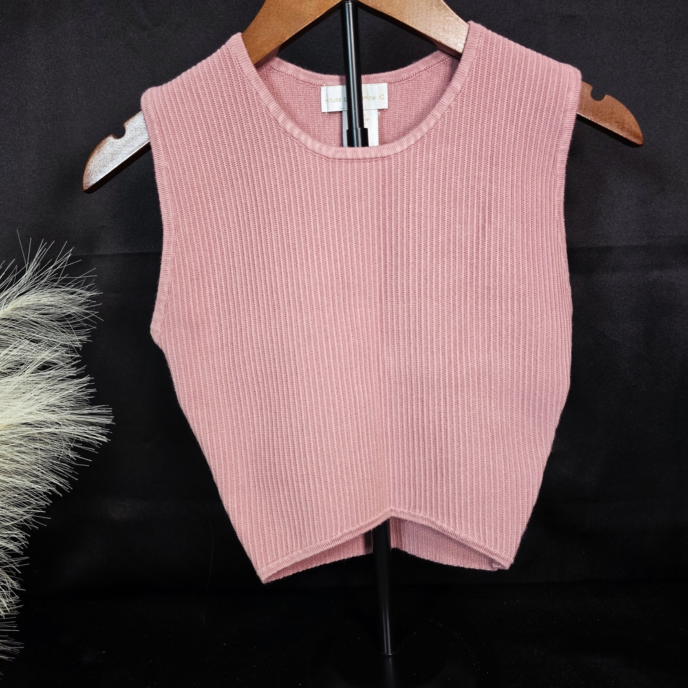 Pink Ribbed Sleeveless Top - Picture 4 of 4